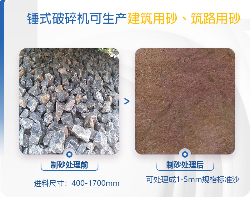 pcz1615重錘破可以制砂嗎，附現(xiàn)場(chǎng)視頻